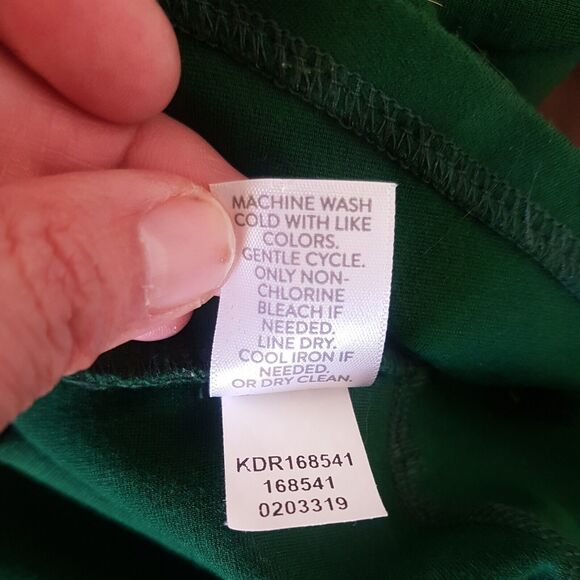 J. Jill Ponte Womens Dress Size Small Green Knit Ruffle Office Work Wear Career - Picture 9 of 12